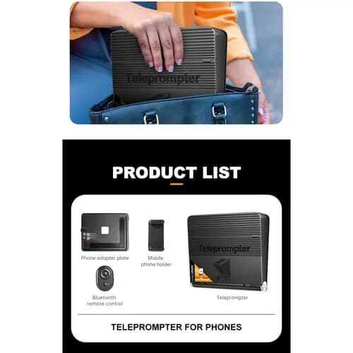 تله پرامپتر لنزگو LENSGO TC7II Teleprompter Smart Phone Kit — تصویر ۵