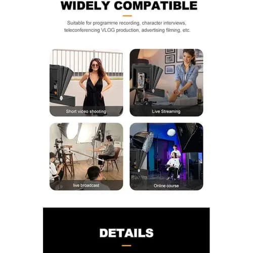 تله پرامپتر لنزگو LENSGO TC7II Teleprompter Smart Phone Kit — تصویر ۸