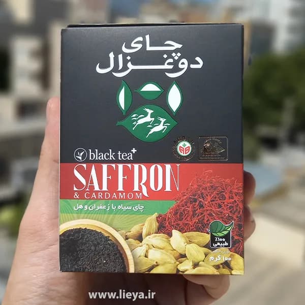 چای دوغزال هل و زعفران- 100 گرم — تصویر ۴