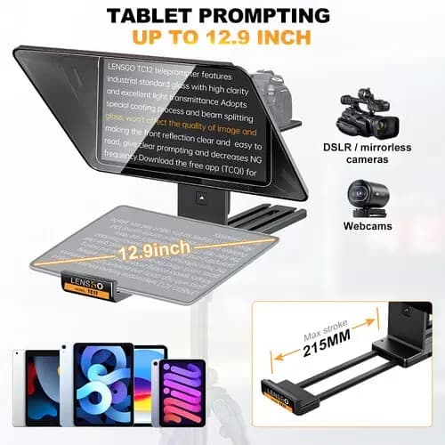 تله پرامپتر لنزگو LENSGO TC12 Teleprompter — تصویر ۸