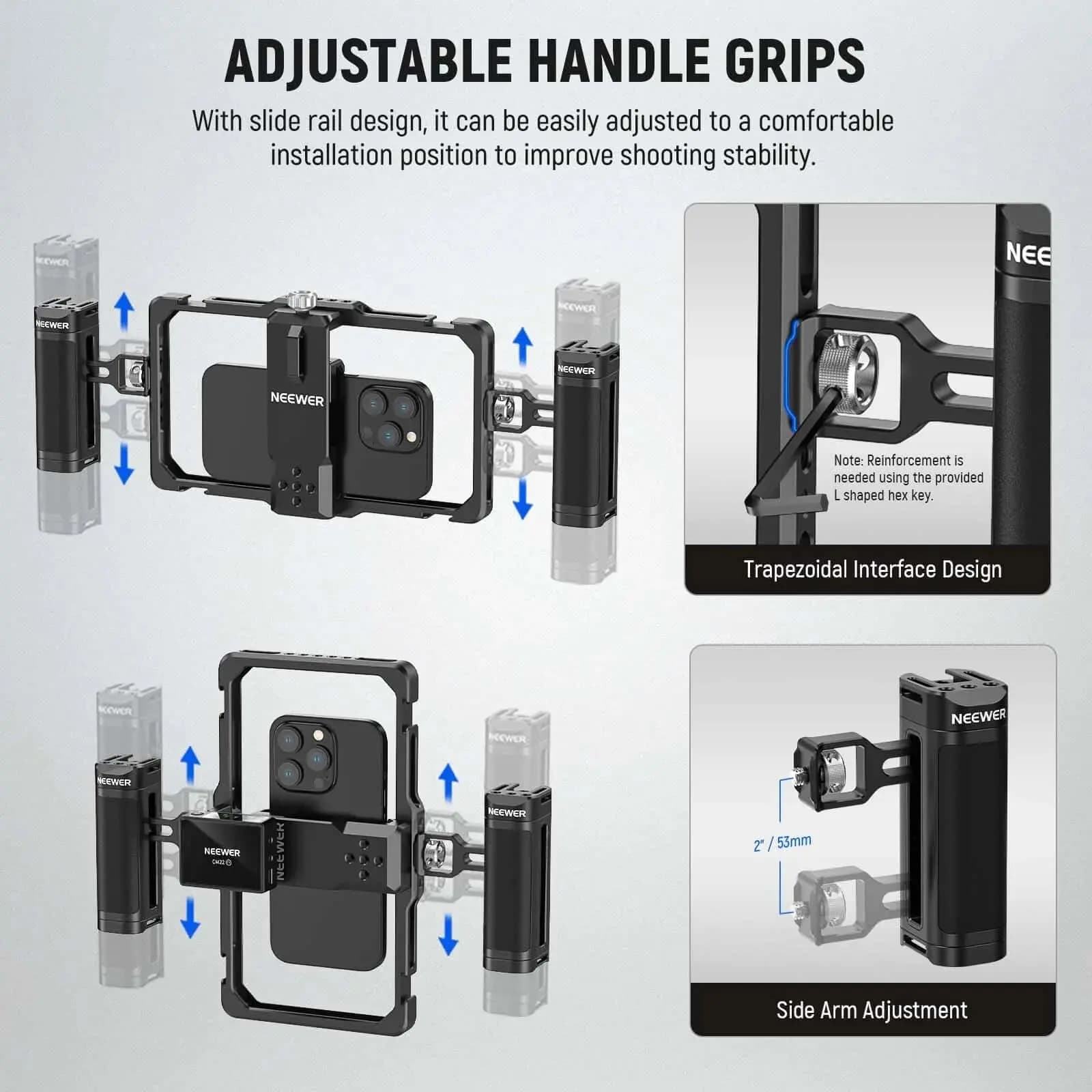 کیج موبایل نیور NEEWER PA009S Smartphone Video Rig — تصویر ۸