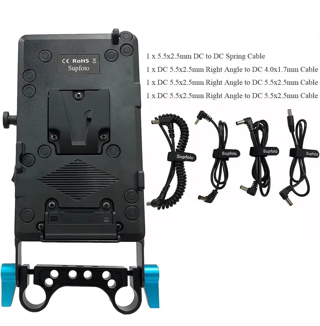 پلیت باتری V-Mount Battery Plate 15mm Rod Mount — تصویر ۶