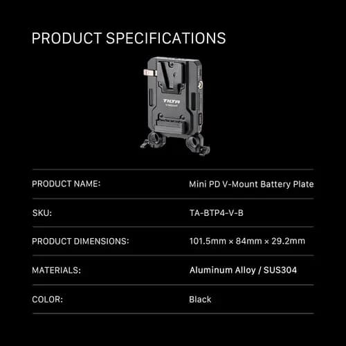 پلیت باتری تیلتا Tilta Mini PD V-Mount Battery Plate — تصویر ۹