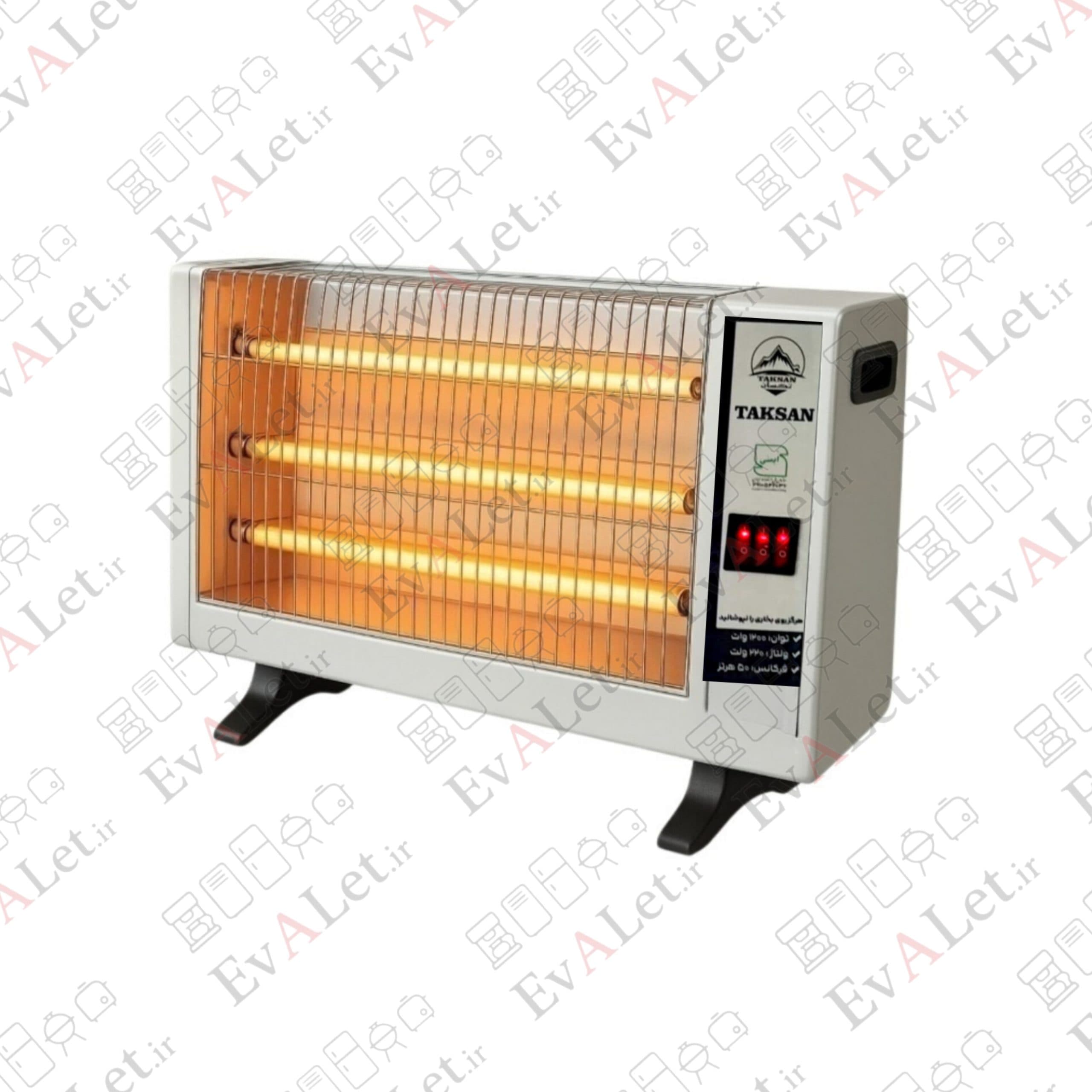 بخاری برقی ۳ شعله تکسان مدل TK3 — تصویر ۲