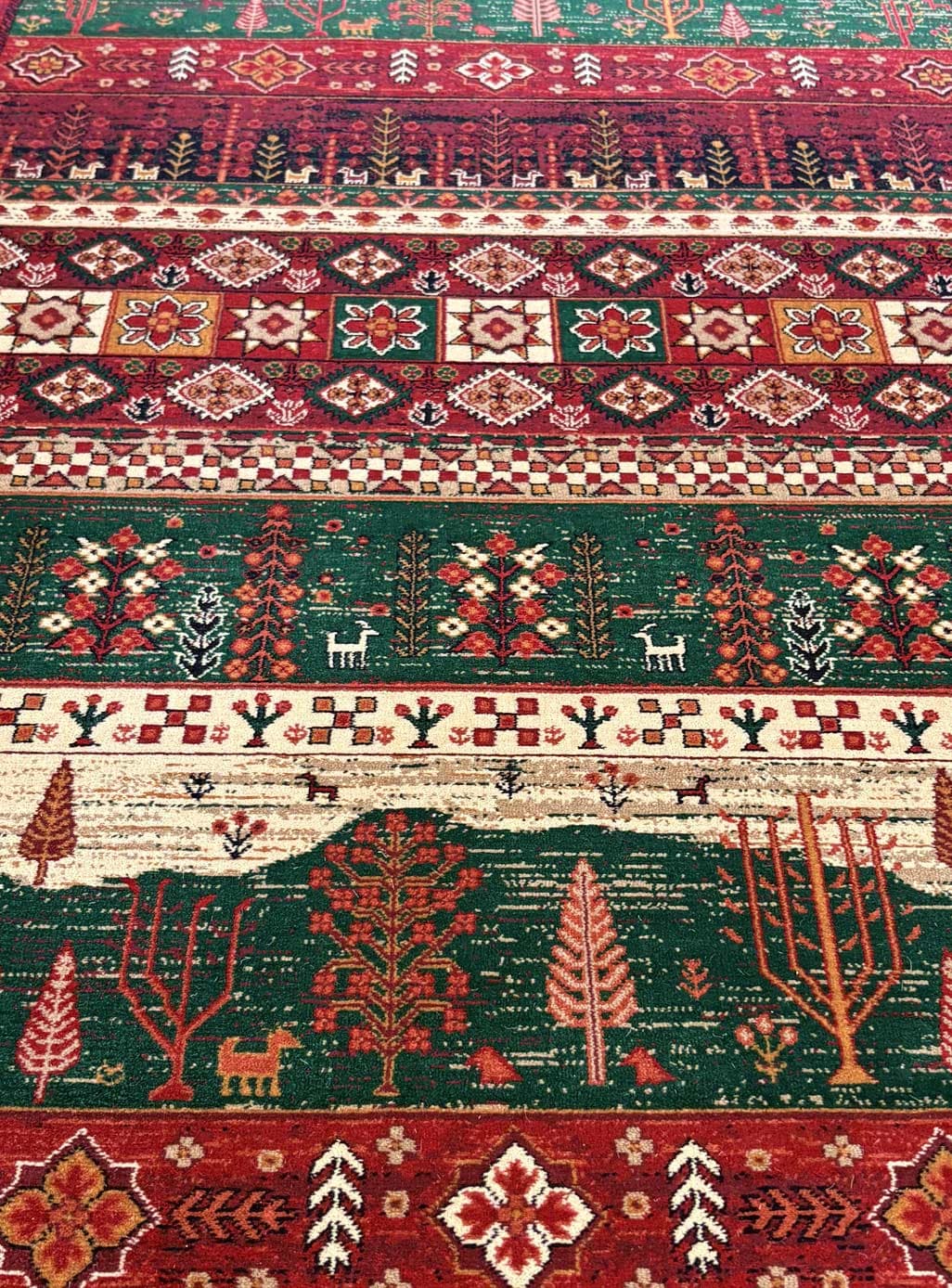 فرش کناره گبه طرح بلوچ لاکی کهنه نما 700 شانه کد 0220 — تصویر ۱۲