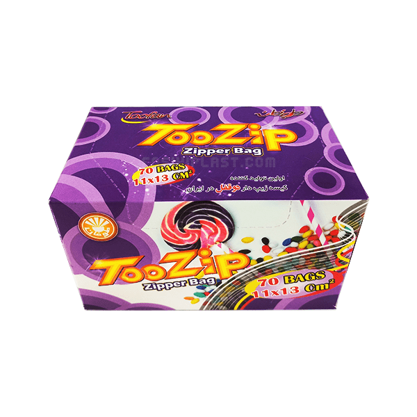 کیسه زیپ دار دوقفل TooZip سایز 11 در 13 بسته 70 عددی