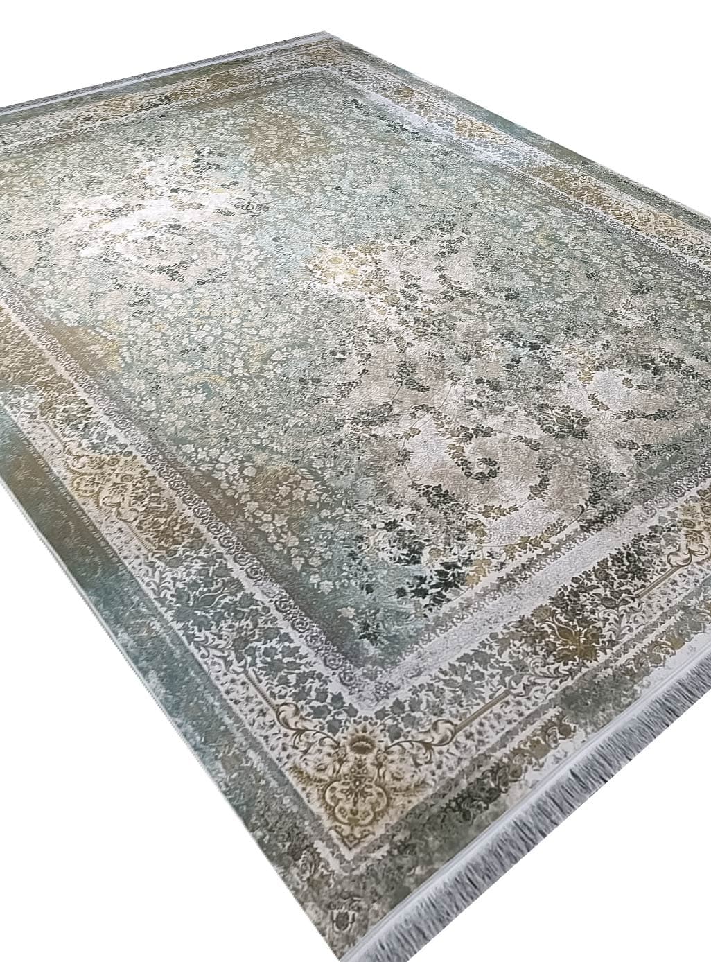 فرش افشان طرح نبات 1500 شانه تراکم 4500 طلاکوب کد 1603