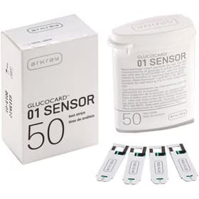 نوار تست قند خون آرکری مدل Glucocard-01 Sensor بسته 50 عددی