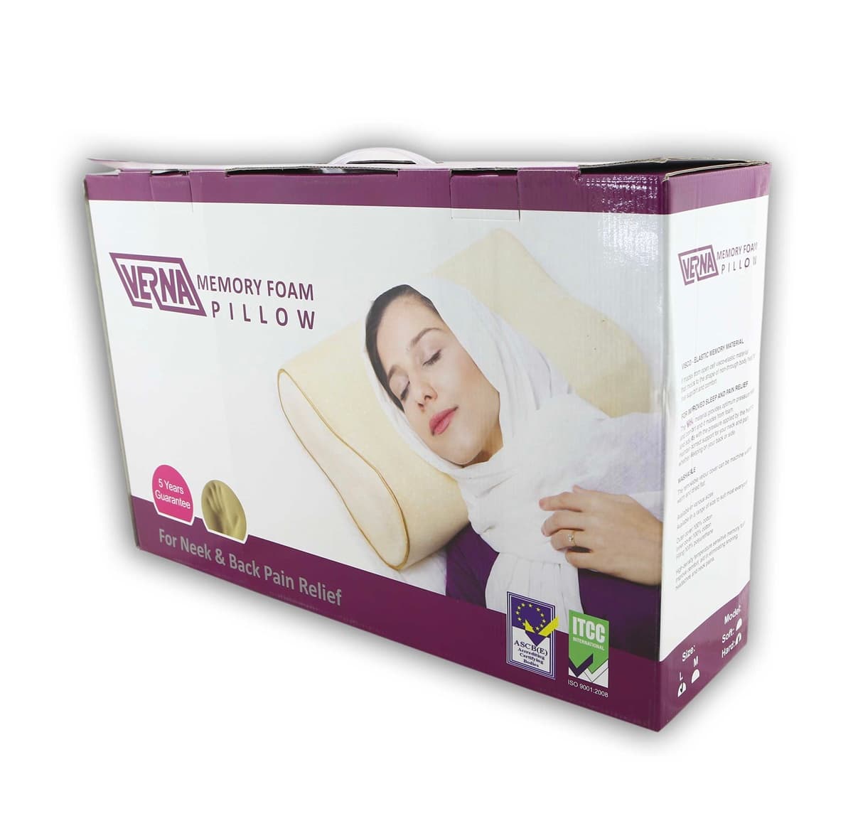 بالش طبی ورنا مدل MEMORY FOAM — تصویر ۴