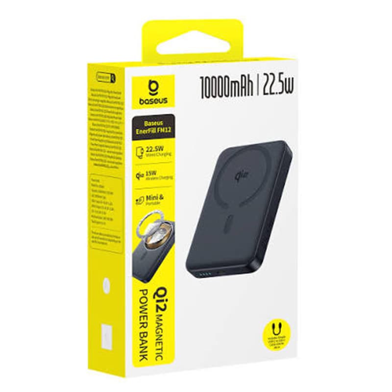 پاوربانک باسئوس 22.5 وات مدل Airpow Ⅱ Qi2 ظرفیت 10000 میلی آمپر P10080000123 — تصویر ۳
