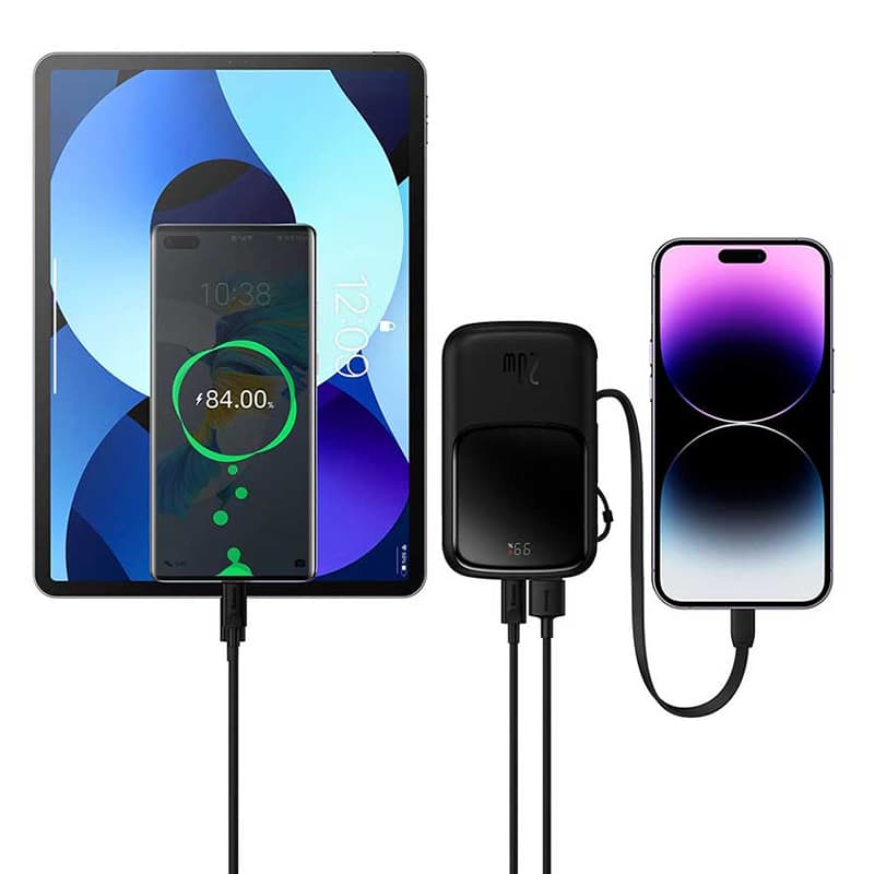 پاوربانک باسئوس 20 وات مدل Baseus Qpow Pro ظرفیت 10000 میلی‌ آمپر PPQD060001 — تصویر ۶