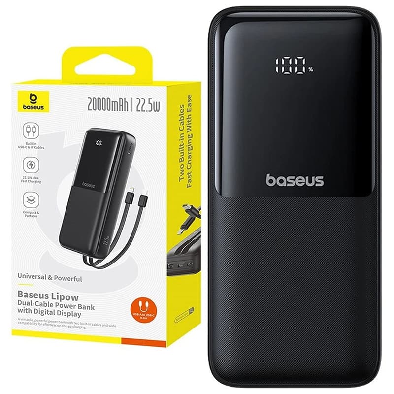 پاوربانک 22.5 وات باسئوس ظرفیت 10000میلی آمپر ساعت P10079102123 مدل Airpow Lite — تصویر ۴