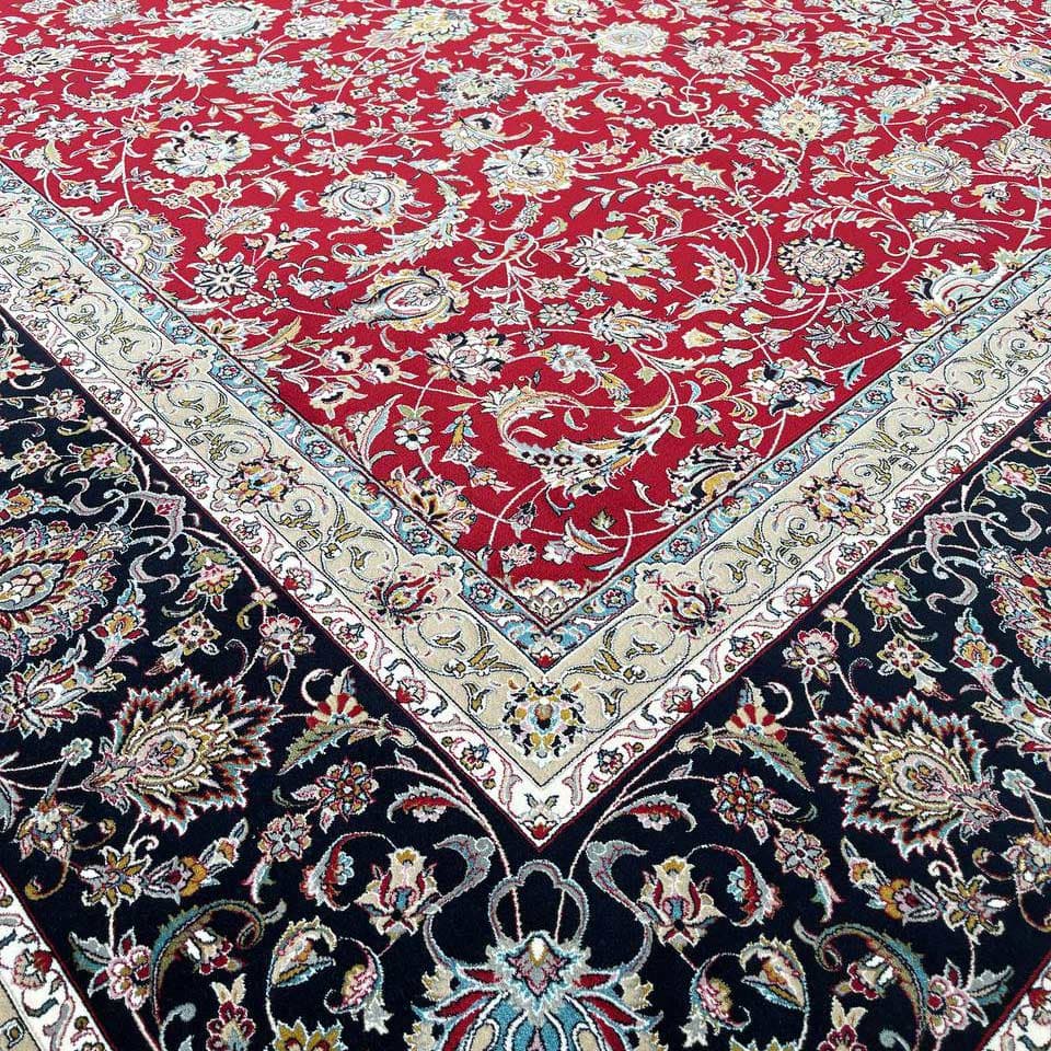 فرش افشان کاشان 1200 شانه غیر برجسته کد 4103 — تصویر ۴