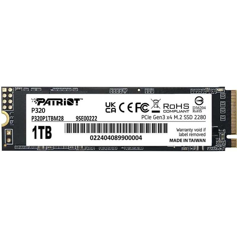 حافظه اس اس دی اینترنال پتریوت مدل P320 M.2 2280 NVMe ظرفیت 1 ترابایت