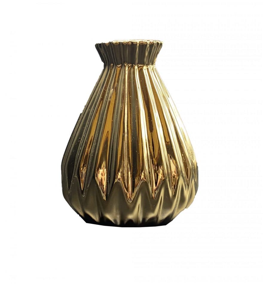 گلدان سرامیکی طلایی کد 128G