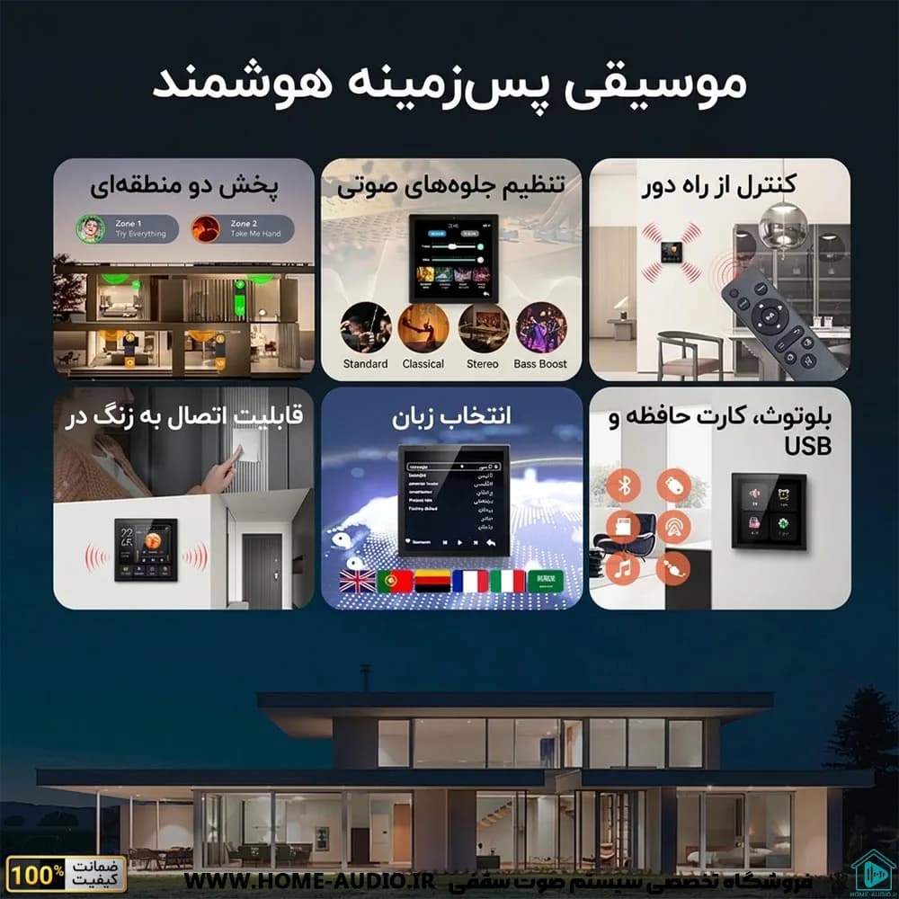آمپلی فایر لمسی دیواری نایس ویس مدل A PRO — تصویر ۹