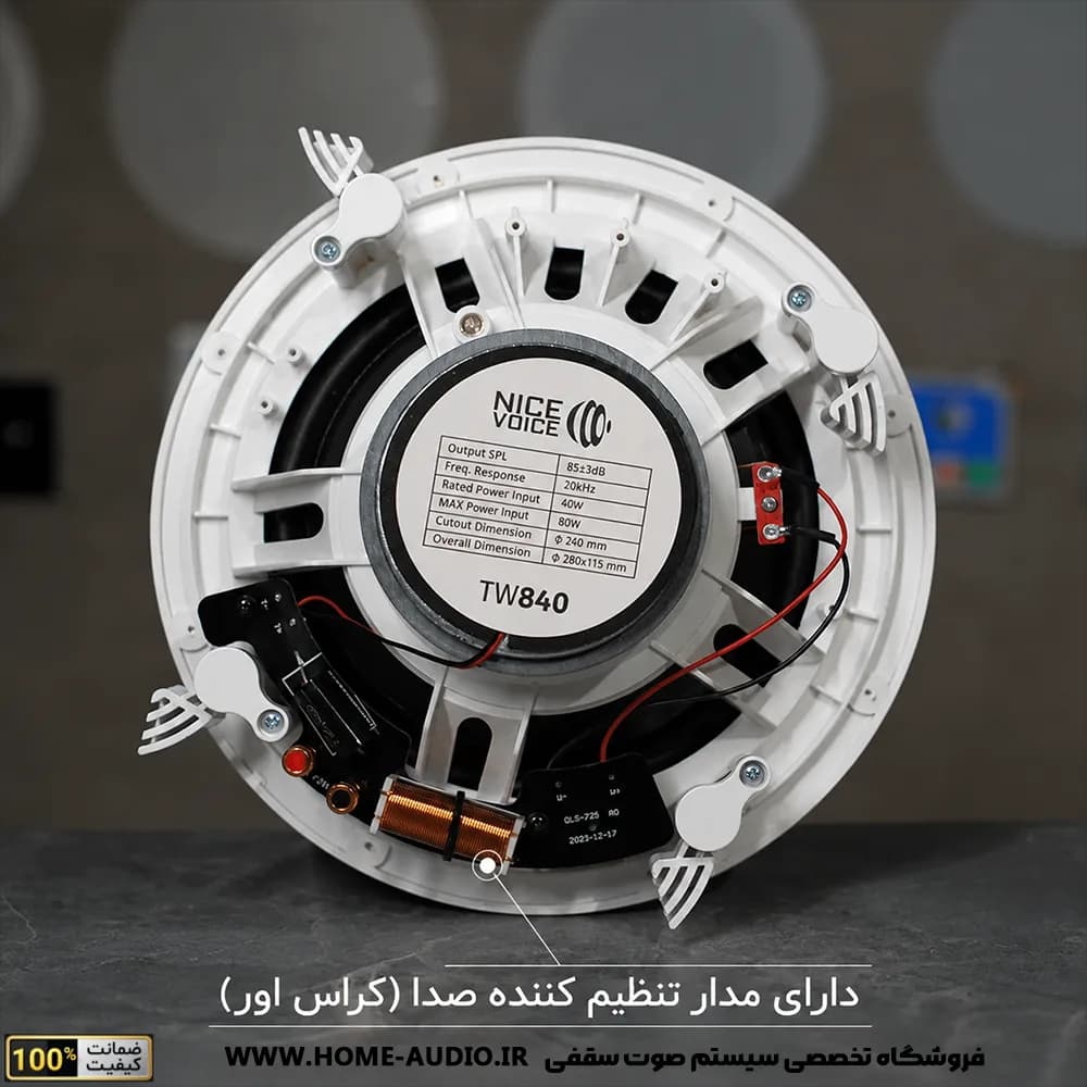 اسپیکر سقفی نایس وویس مدل TW840 — تصویر ۹