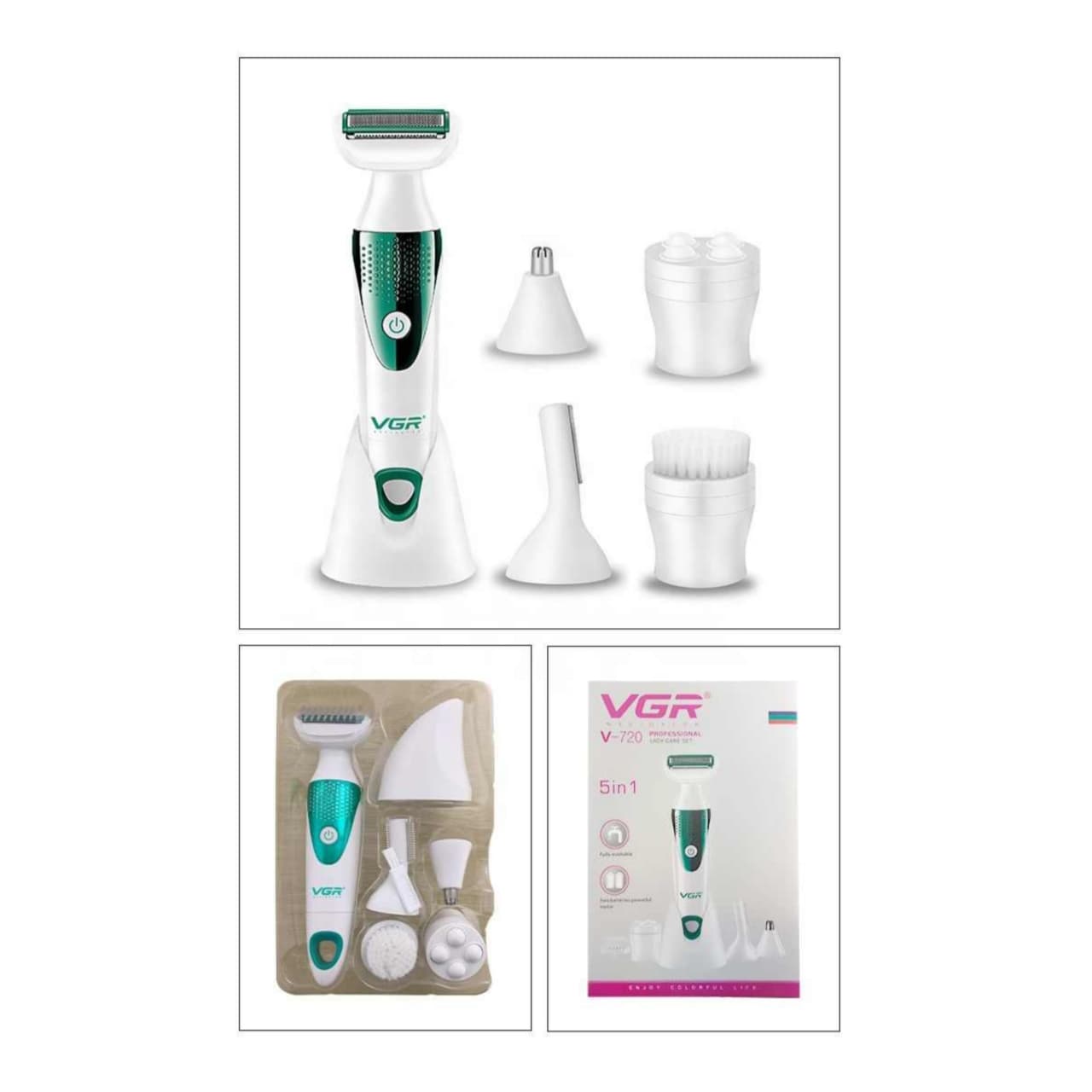 اپیلاتور وی جی آر مدل V-720 ست اصلاح موی بدن بانوان — تصویر ۱۱