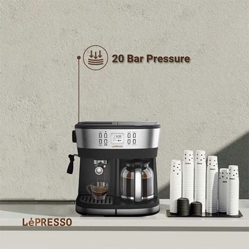 دستگاه قهوه و اسپرسوساز برند LePresso Dual Brew مشکی مدل LP002 با شناسه 558447 — تصویر ۶