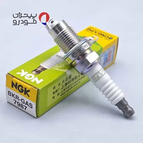 شمع ngk دوگانه سوز پایه کوتاه کد BKR-GAS 7987 — تصویر ۲