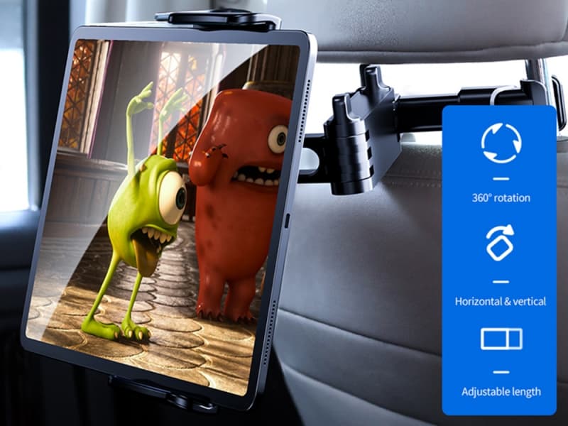 پایه نگهدارنده موبایل و تبلت صندلی عقب خودرو راک Rock Universal retractable car headrest mount RPH0950 — تصویر ۱۲