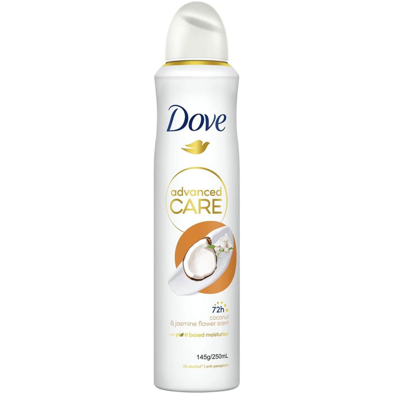 اسپری ضد تعریق زنانه داو Dove با رایحه نارگیل و یاس 72 ساعته ظرفیت 250ml — تصویر ۷