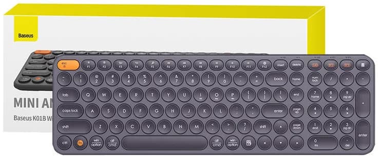 کیبورد بی‌سیم سه‌حالته باسئوس مدل Baseus K01B Wireless Tri-Mode Keyboard Pink — تصویر ۱۱