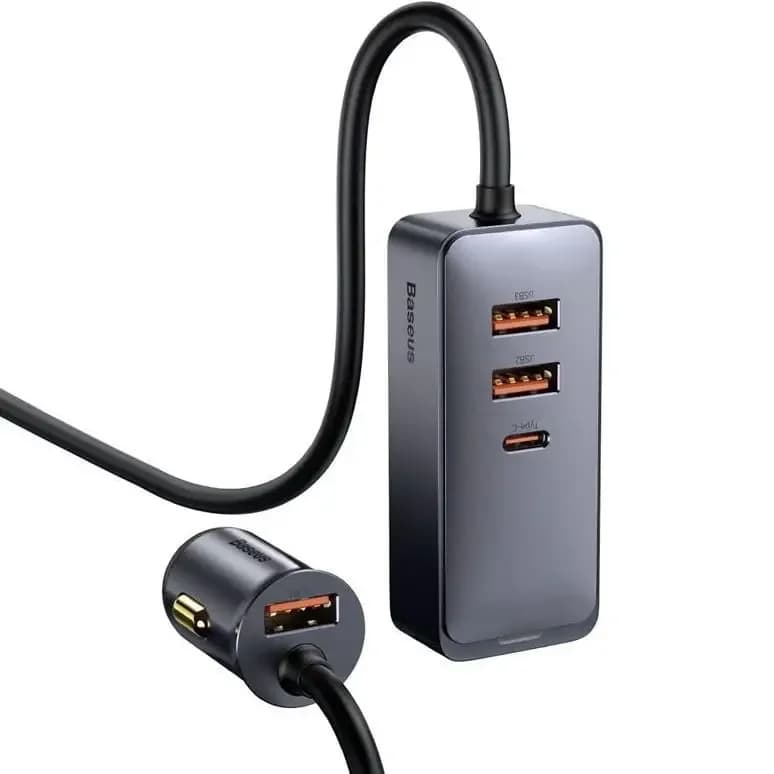 شارژر فندکی 120 وات باسئوس مدل Baseus Share Together PPS Multi-Por 2U+2C