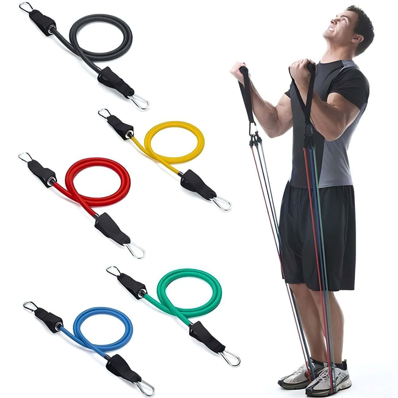 کش بدنسازی مدل MF-8001 با 5 رشته و دستگیره — تصویر ۸