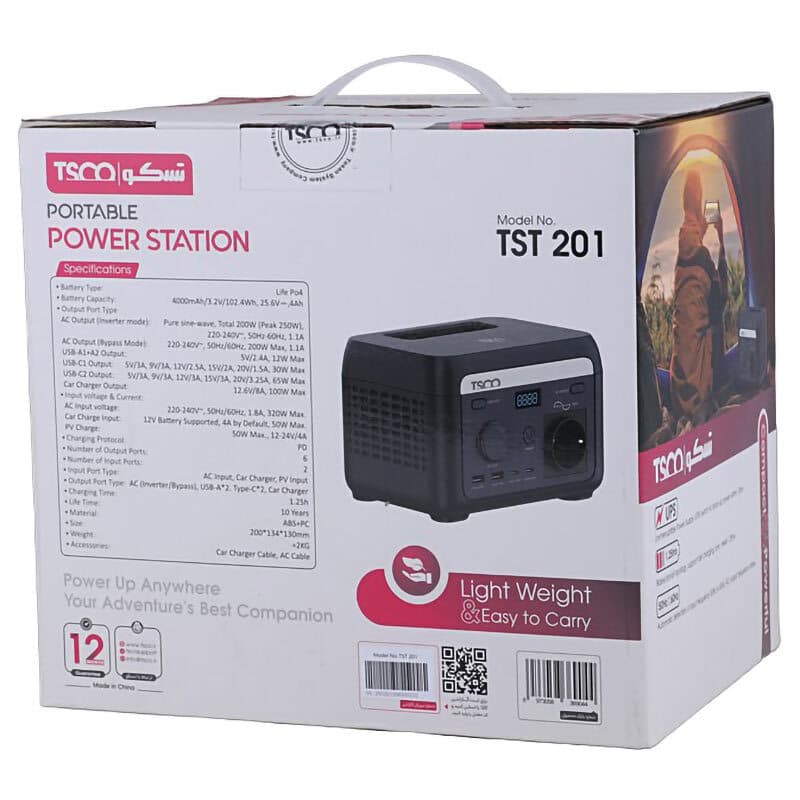 پاور استیشن تسکو TST 201 200W ظرفیت 32000 میلی آمپر ساعت + هدیه — تصویر ۸