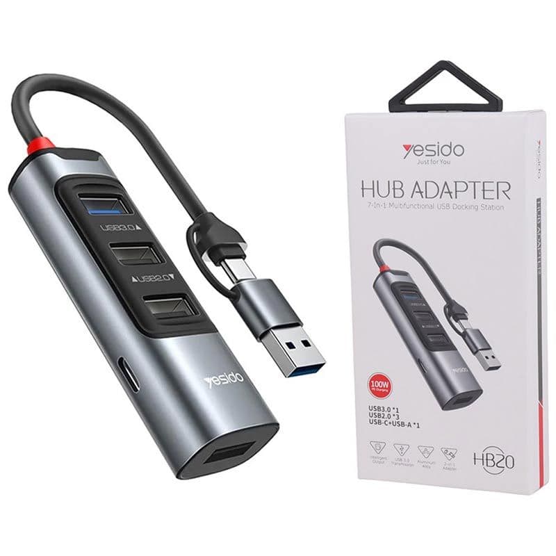 هاب 5 پورت Type-C /USB یسیدو HB20 — تصویر ۱۱