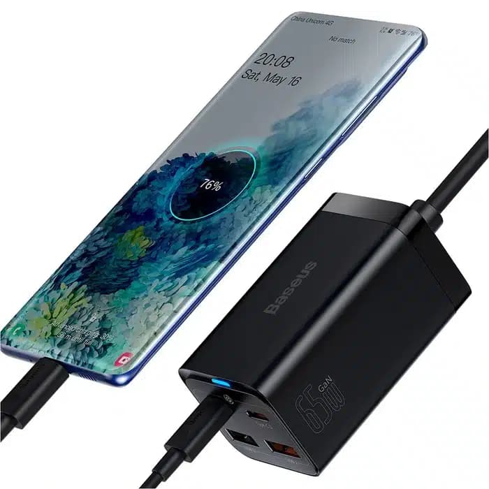 شارژر رومیزی 65 وات باسئوس مدل Baseus GaN3 Pro 4 Ports Desktop Charger 65W — تصویر ۸
