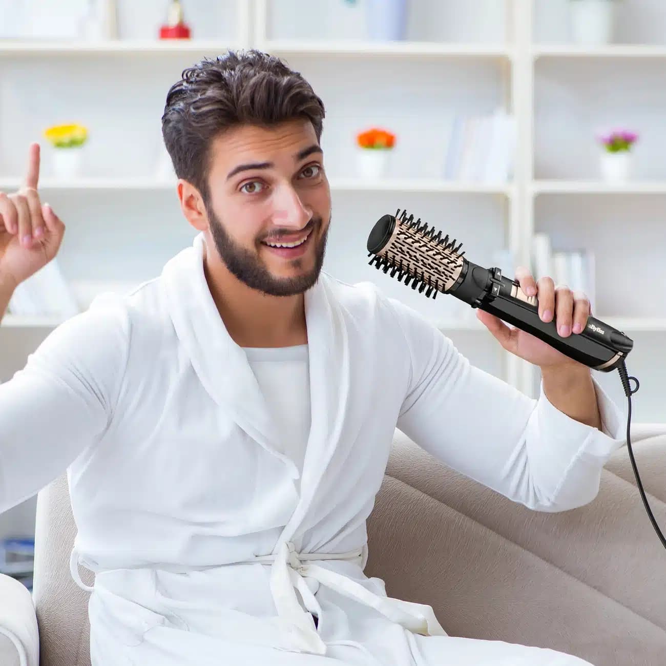سشوار برس دار چرخشی بابیلیس مدل AS962E توان 1000 وات — تصویر ۹