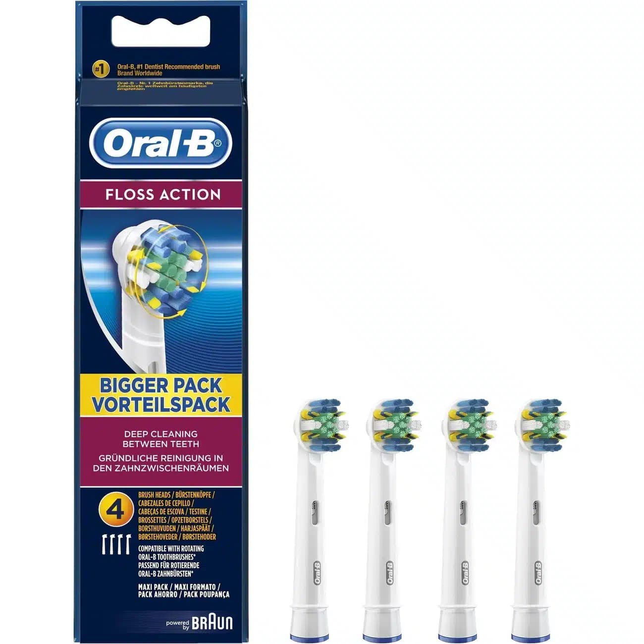 سری یدک مسواک برقی اورال بی Oral-B مدل EB25-4 بسته 4 عددی — تصویر ۲