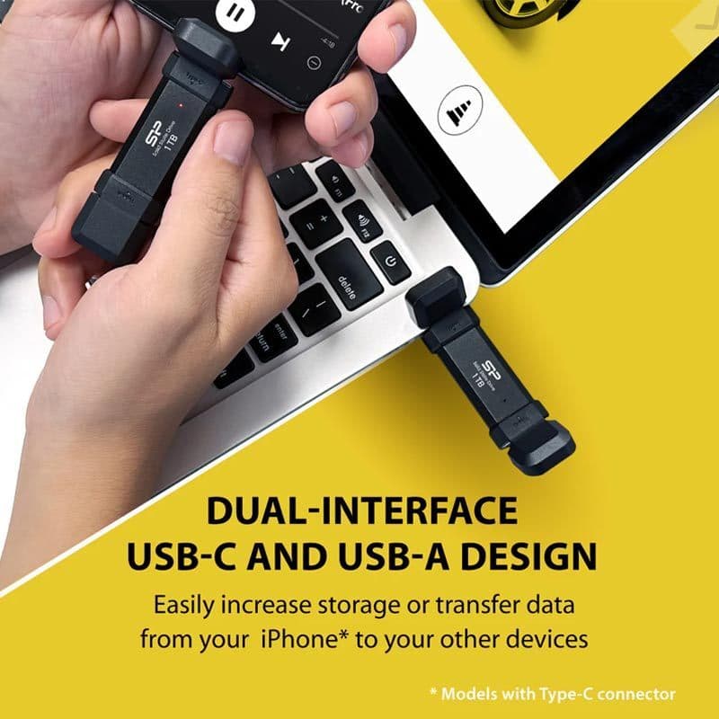 حافظه SSD اکسترنال سیلیکون پاور مدل DS72 ظرفیت یک ترابایت رابط USB Type-C 3.2 + هدیه — تصویر ۶
