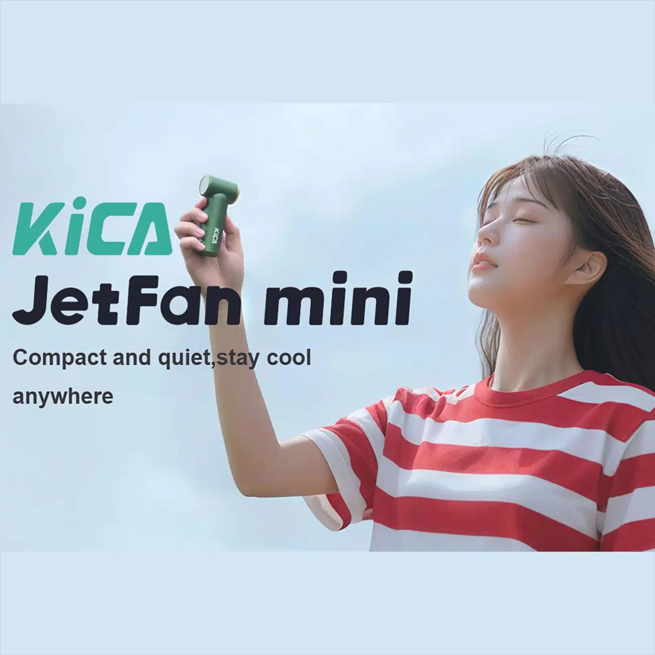 جت فن شارژی کیکا KiCA مدل Jet Fan Mini با بدنه آلومینیومی — تصویر ۸