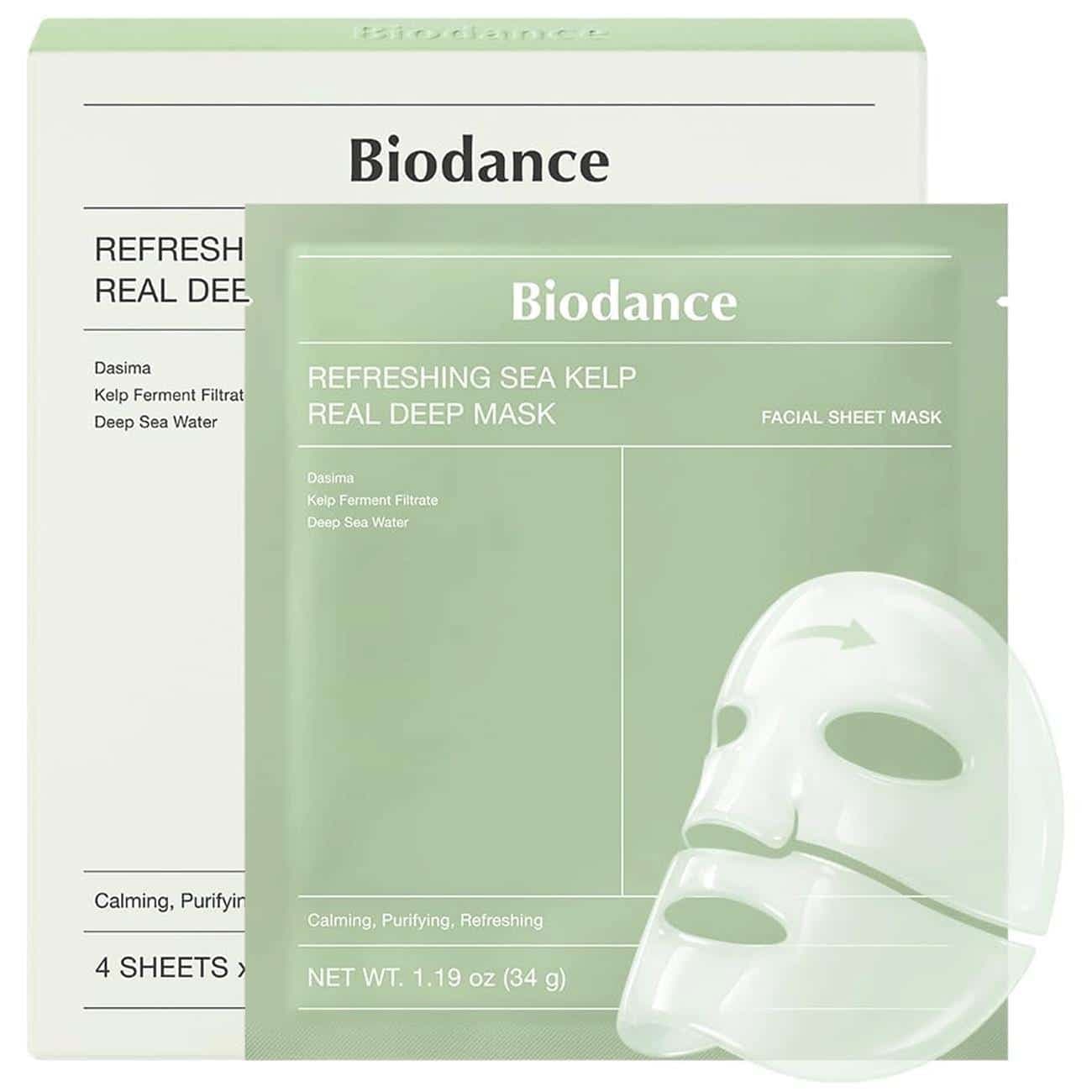 ماسک ورقه ای بایودنس Biodance مدل Sea Kelp با بافت هیدروژلی