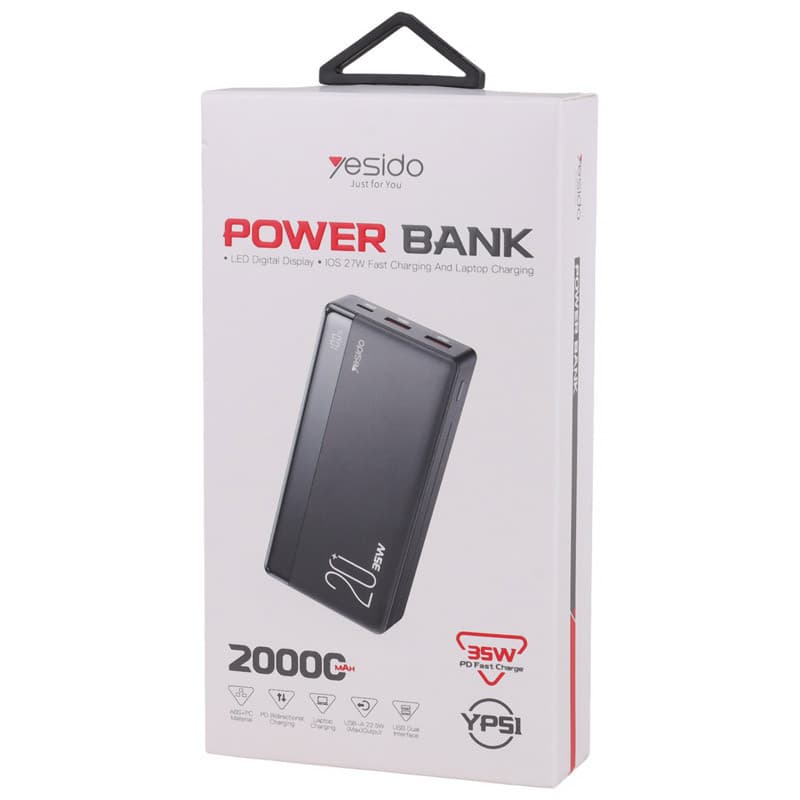 شارژر همراه یسیدو مدل YP51 35W ظرفیت 20000 میلیآمپر ساعت + هدیه — تصویر ۵