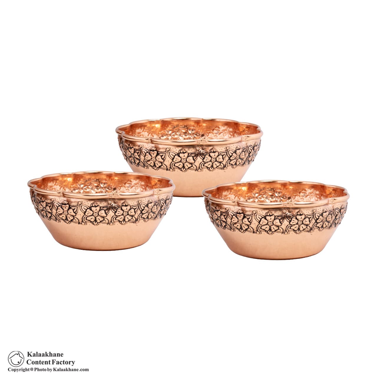 اردو خوری مثلثی مس دیبا رنگ مسی کد 1034 — تصویر ۸