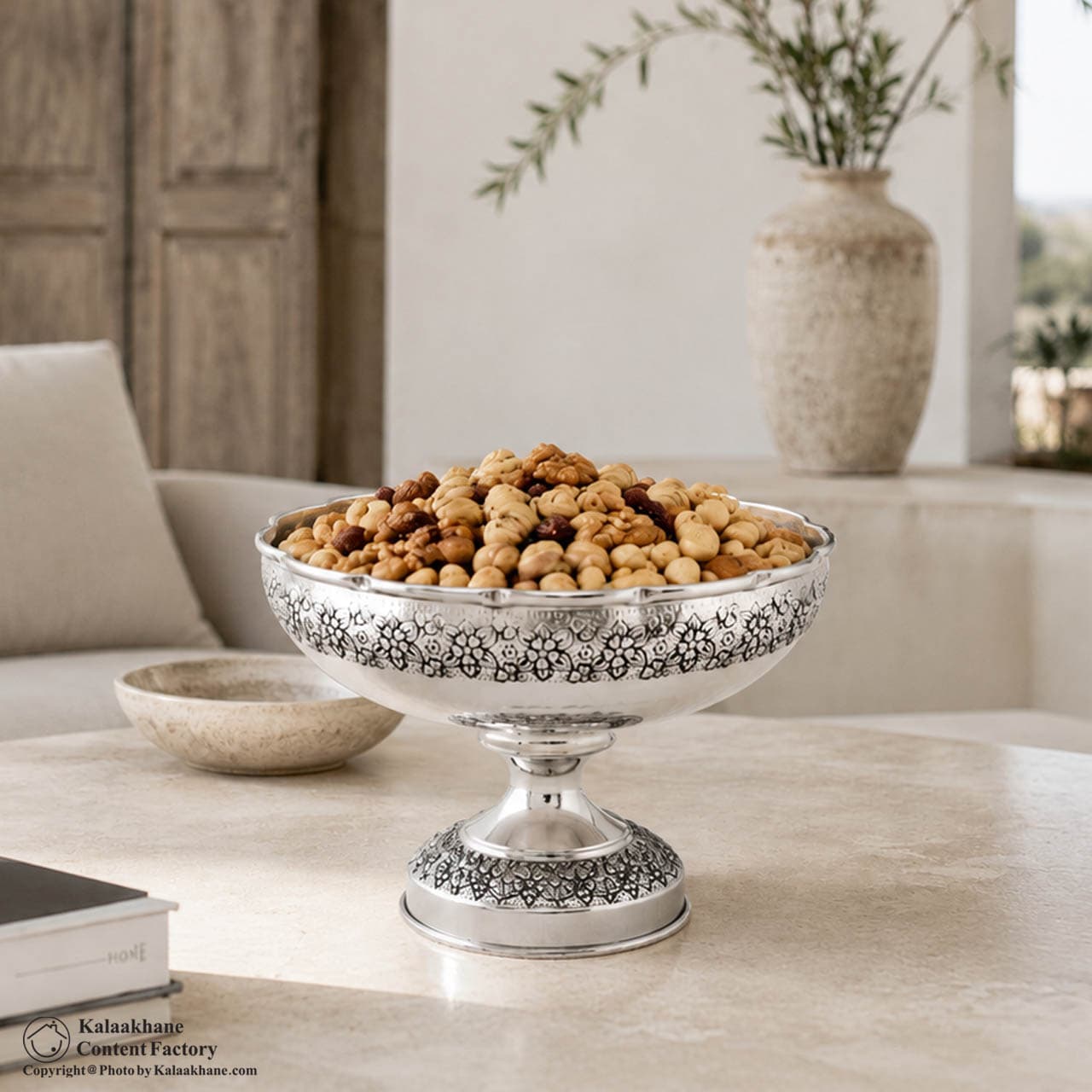آجیل خوری مس دیبا رنگ کروم کد 1016 — تصویر ۹