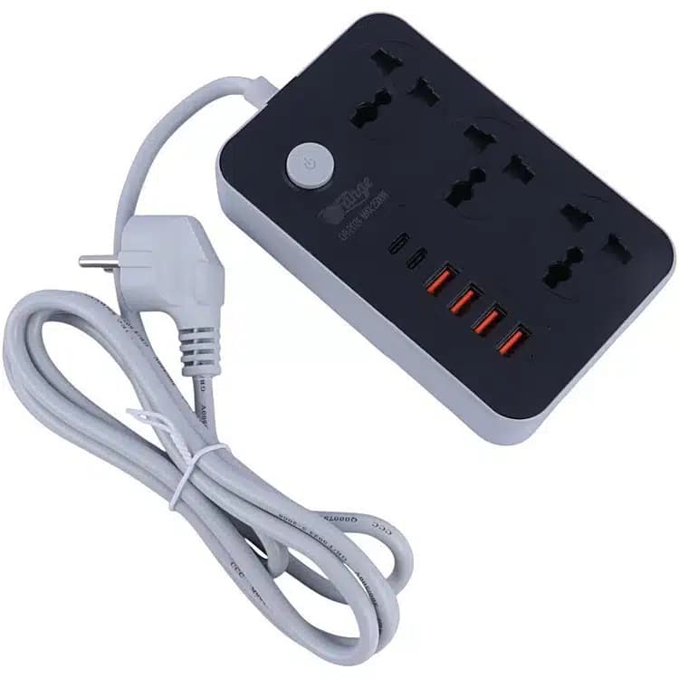 چند راهی 3 خانه اورنج مدل OR-PD24 با کابل 2 متری و شارژر USB و Type-C — تصویر ۷