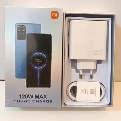 شارژر و کابل 120 وات مدل توربو شارژ شیائومی (xiaomi)