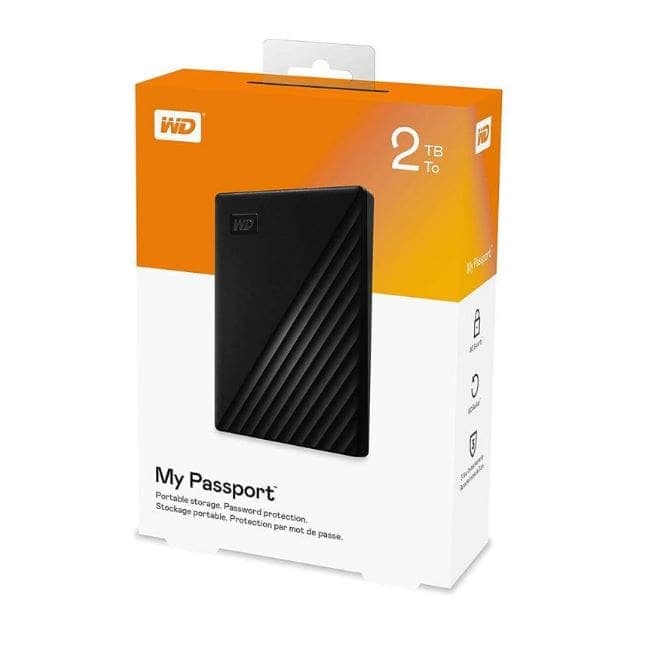 هارد اکسترنال وسترن در حد نو (گارانتی سازگار) مدل My Passport ظرفیت 2 ترابایت Western Digital My Passport 2TB External