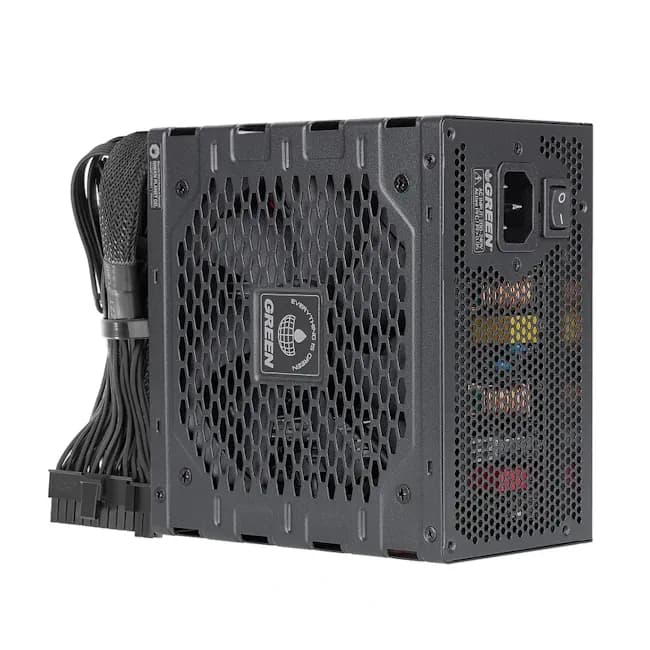 منبع تغذیه کامپیوتر گرین مدل Green GP600A-GED V3.1 80 Plus Bronze 600W توان 600 وات — تصویر ۳