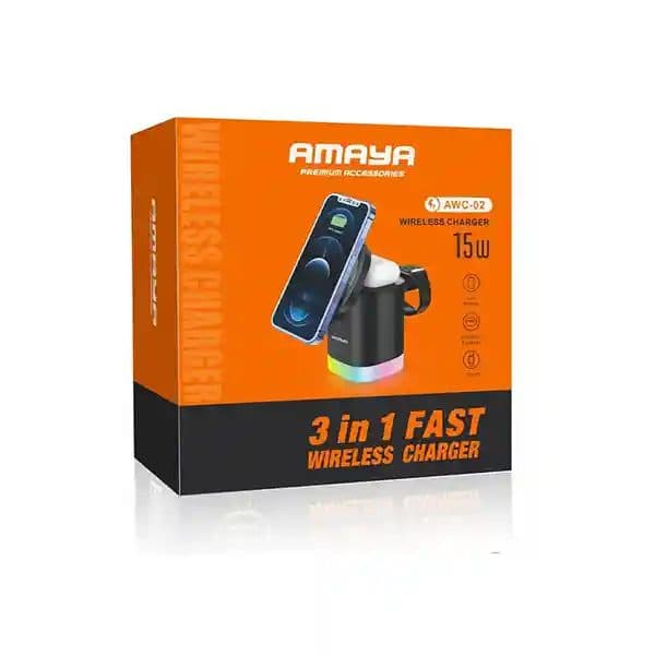 شارژر وایرلس سه کاره AWC-02 آمایا (AMAYA) — تصویر ۷