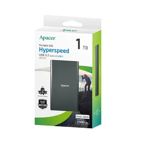 حافظه اس اس دی اکسترنال اپیسر Apacer AS723 1TB External SSD ظرفیت 1 ترابایت — تصویر ۲