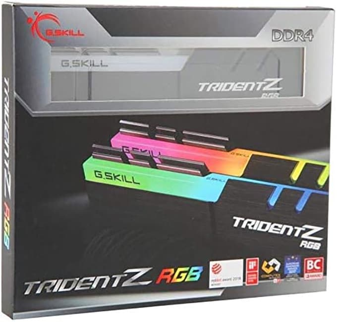 رم دسکتاپ دوکاناله جی اسکیل مدل Trident Z RGB فرکانس 3200 مگاهرتز DDR4 تایمینگ CL16 حافظه 32 گیگابایت آکبند — تصویر ۲
