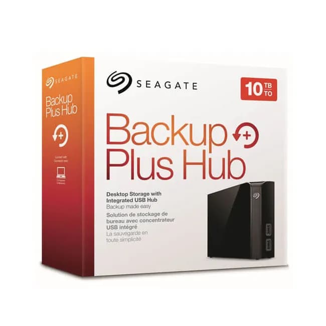 هارد اکسترنال سیگیت(در حد نو با جعبه) ظرفیت 10 ترابایت SEAGATE Backup Plus Hub Desktop 10TB