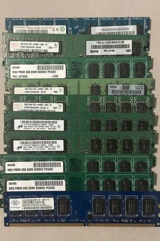 رم کامپیوتر استوک DDR2 ظرفیت 2 گیگابایت برند میکس — تصویر ۴