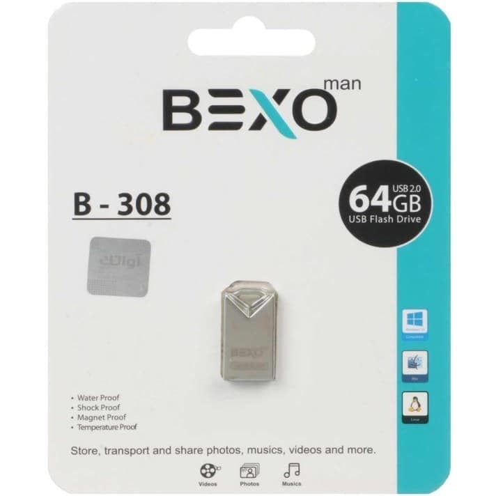 فلش مموری BEXO مدل B-308 ظرفیت 64 گیگابایت USB 2.0 — تصویر ۳